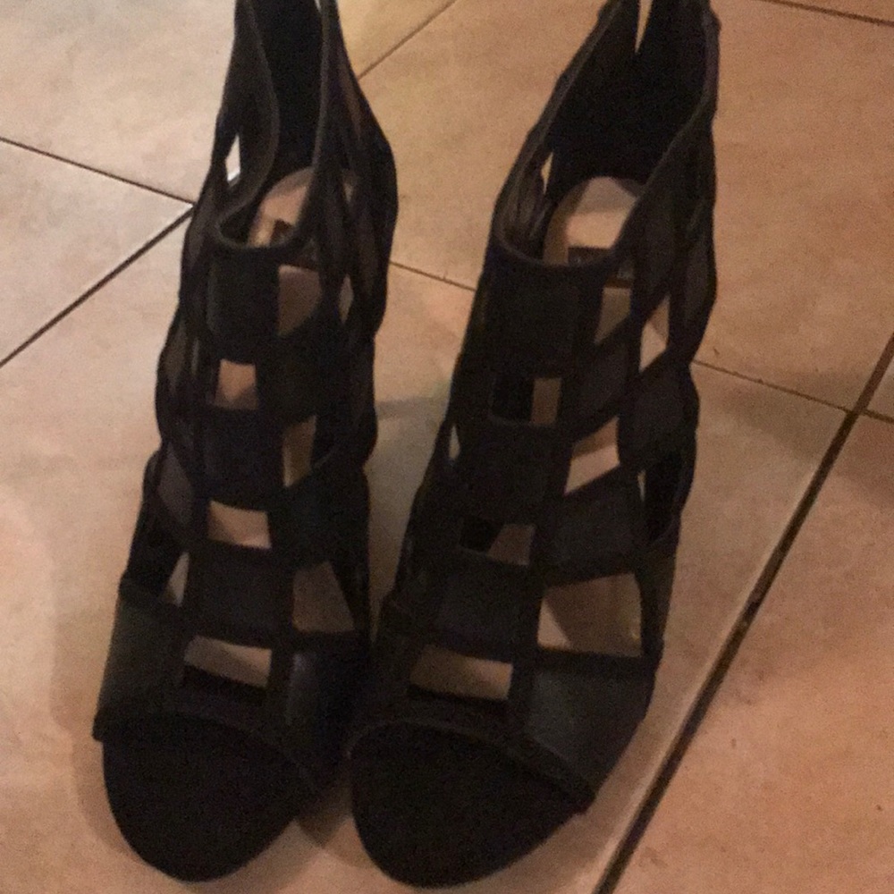 Black checker board bootie